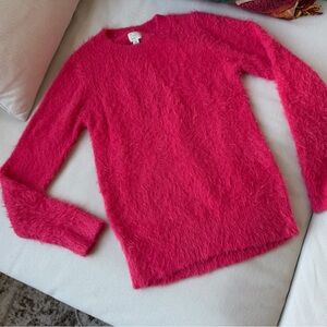 a new day Fuzzy Crewneck Sweater - Hot Pink